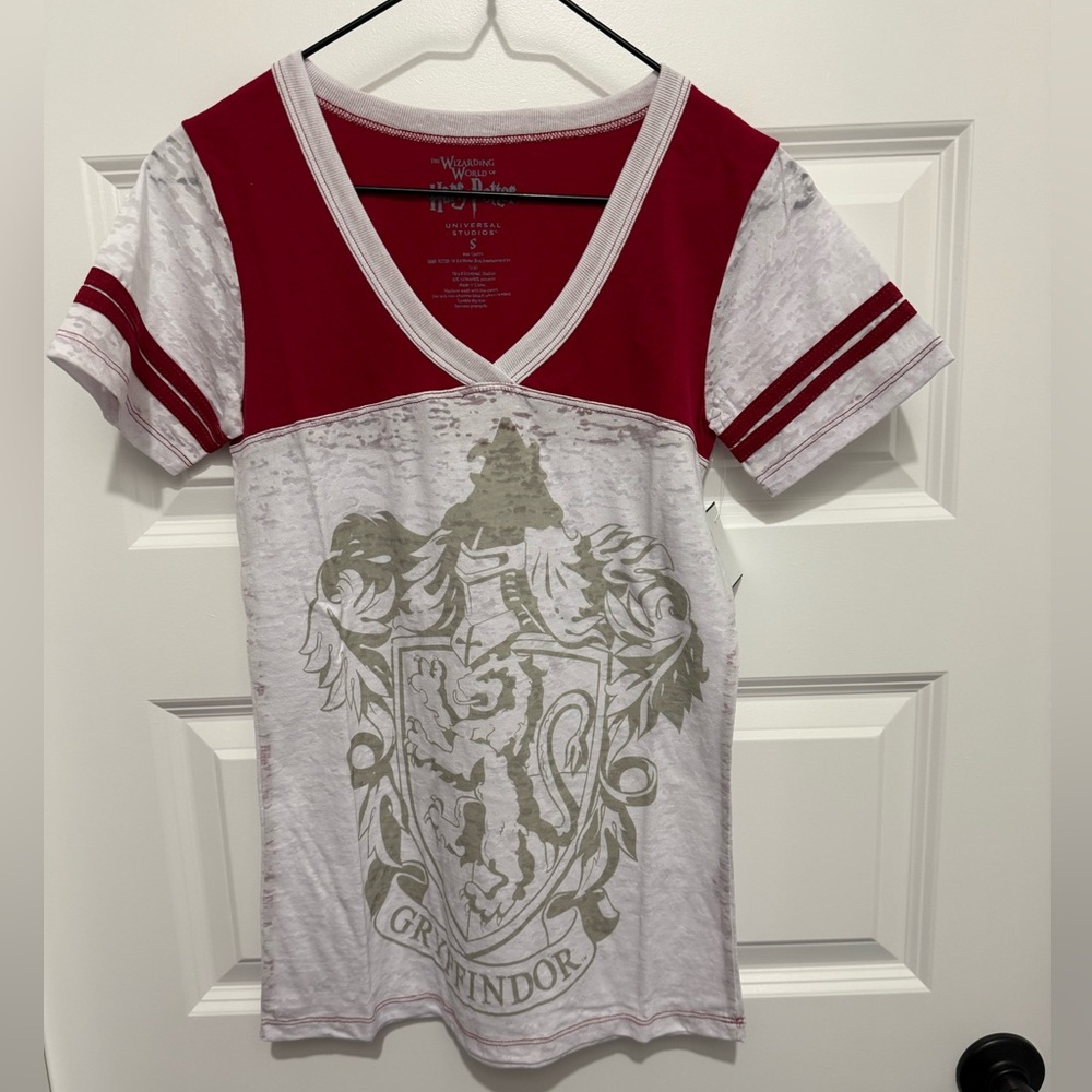 Harry Potter Gryffindor Ladies Burnout T-Shirt Small